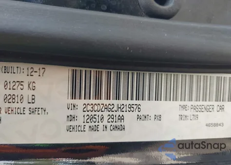 2018 Dodge Challenger Sxt z USA, uszkodzony, nr VIN 2C3CDZAG2JH219576